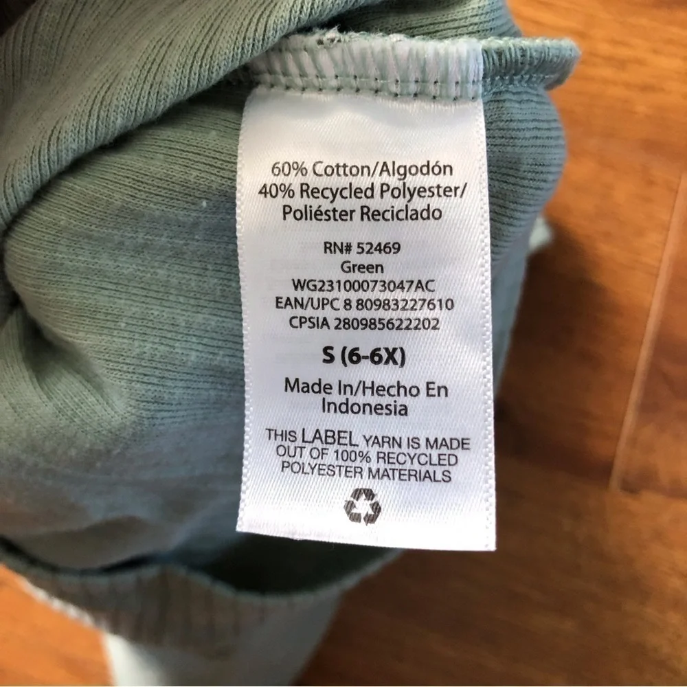 Wonder Nation Sage Green ribbed tank top in size S(6-6X)